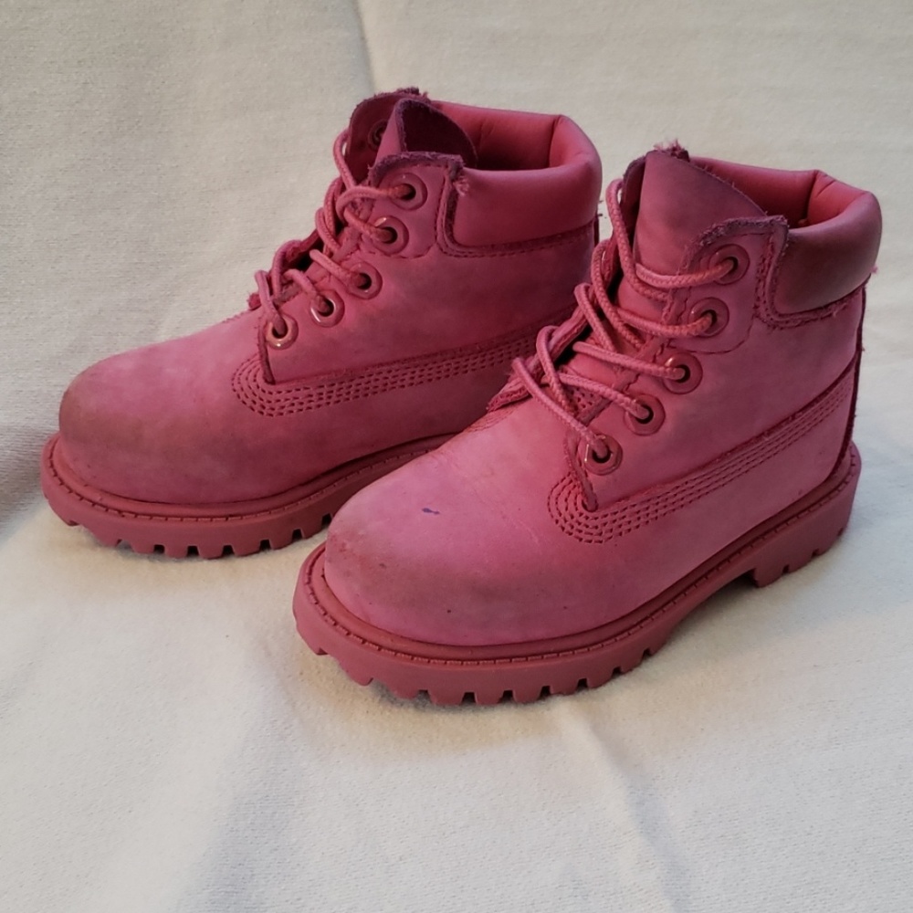 Pink Timberland boots